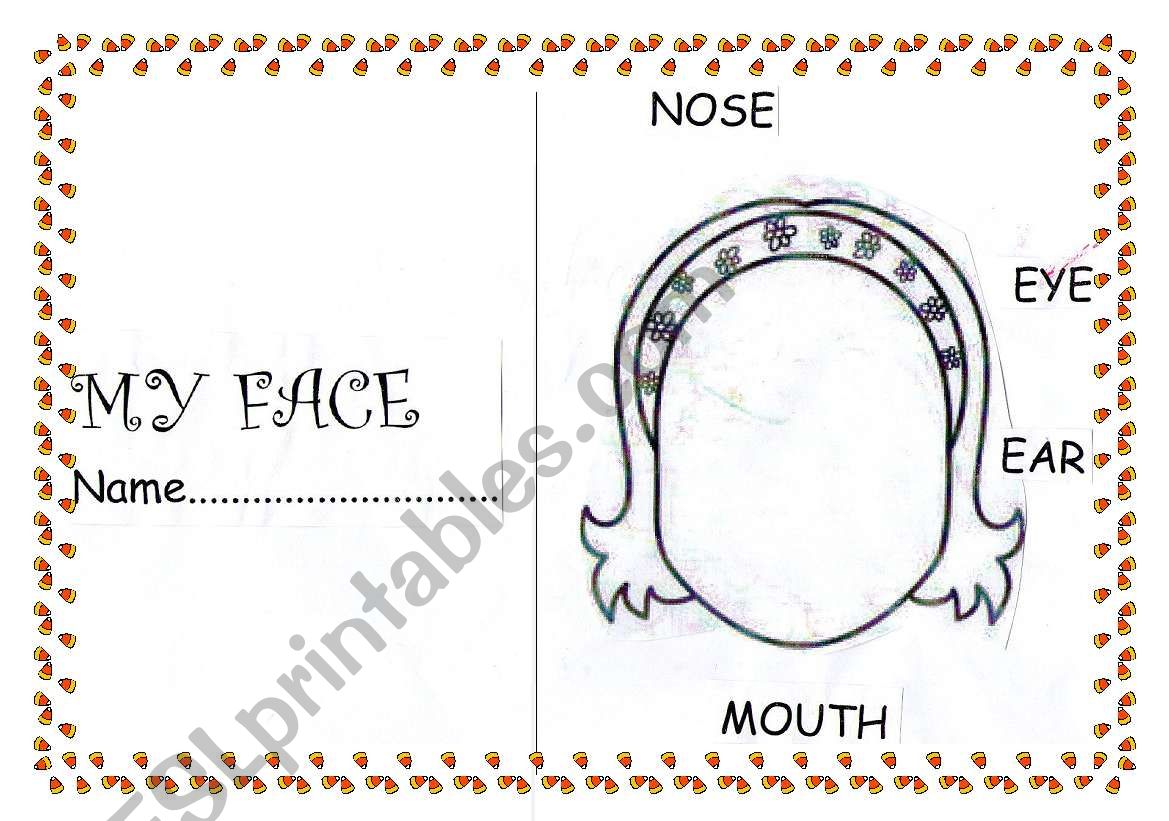 GIRLS DRAW YOUR FACE worksheet