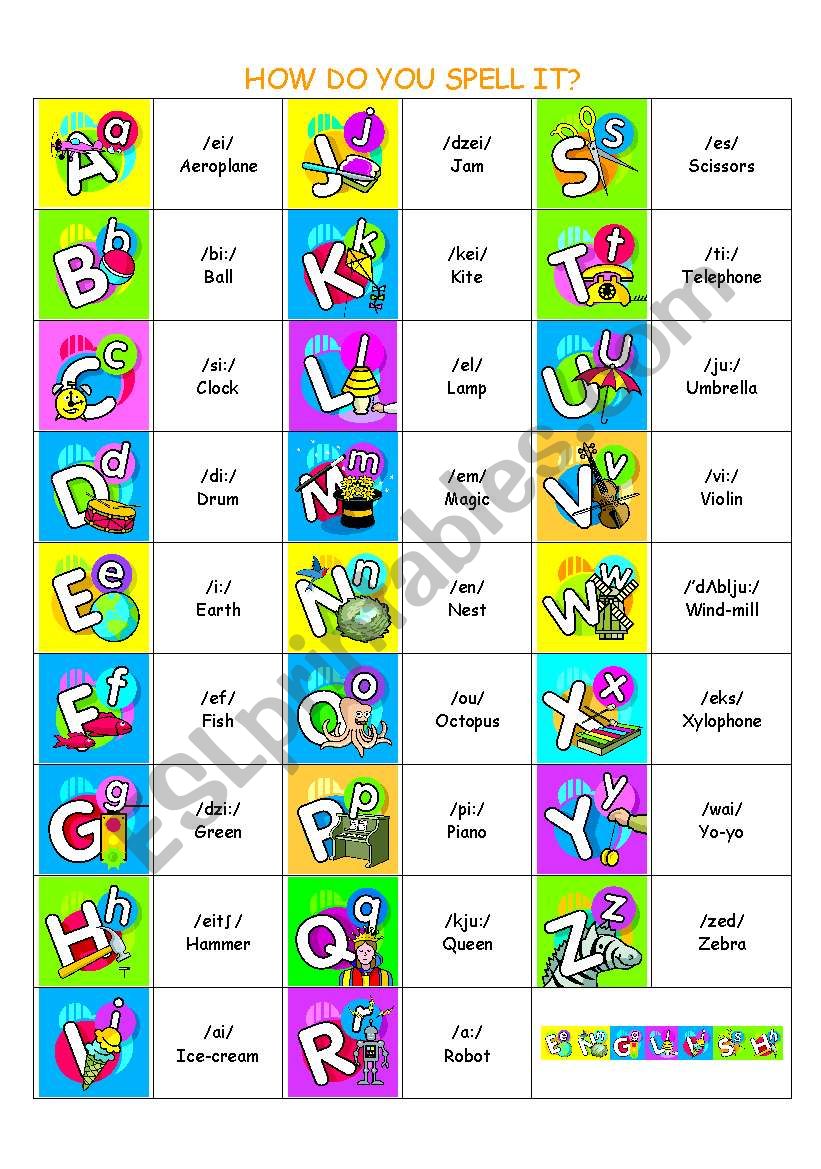 Alphabet worksheet