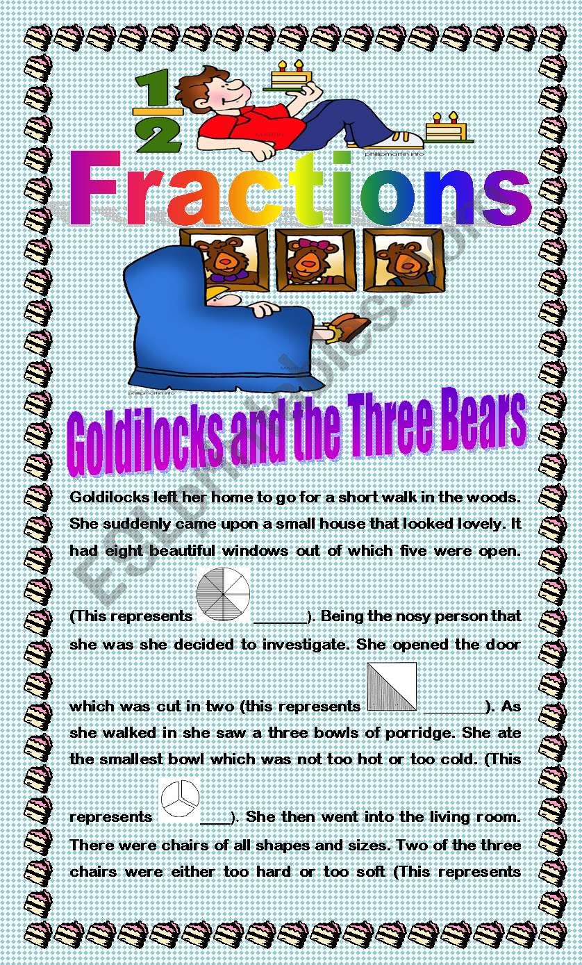 Fractions Using Goldilocks and the Three Bears