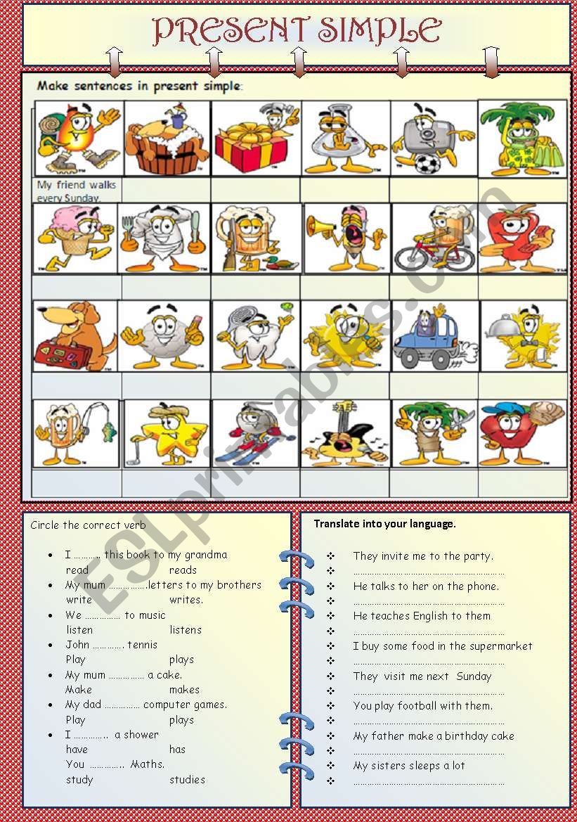 simple present worksheet