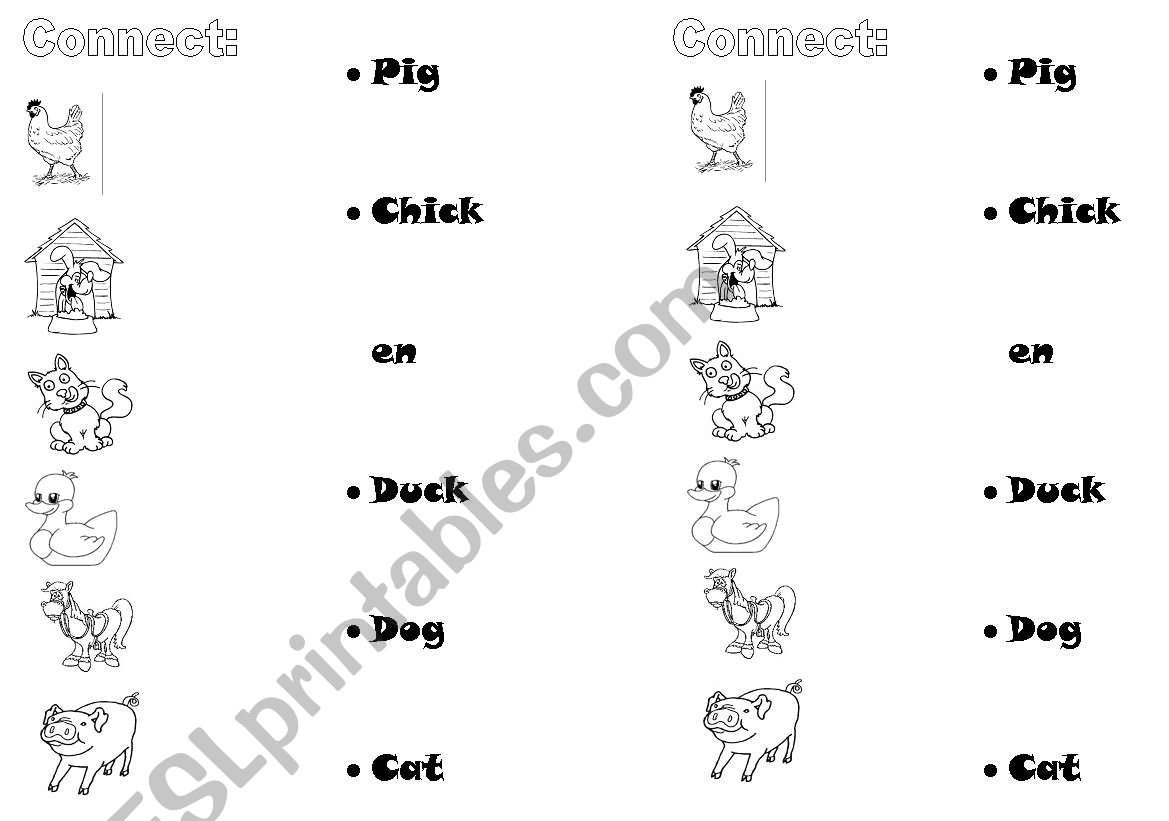 Farm animals worksheet