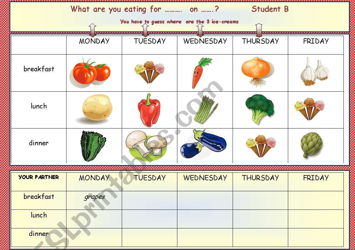 pairwork worksheet