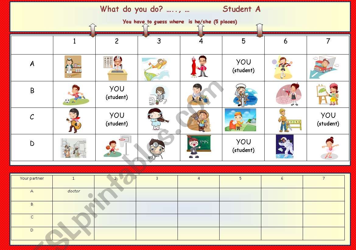 PAIRWORK worksheet