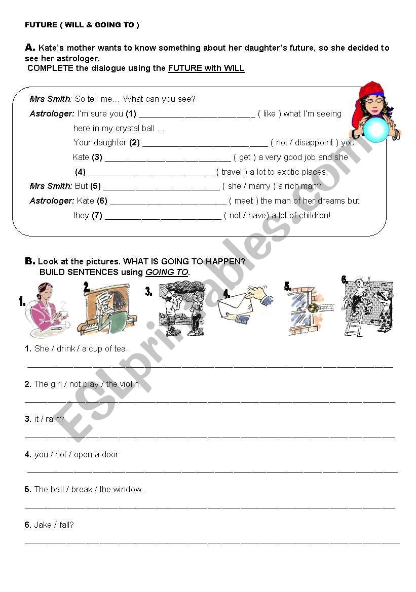 Future with WILL & GOING TO worksheet