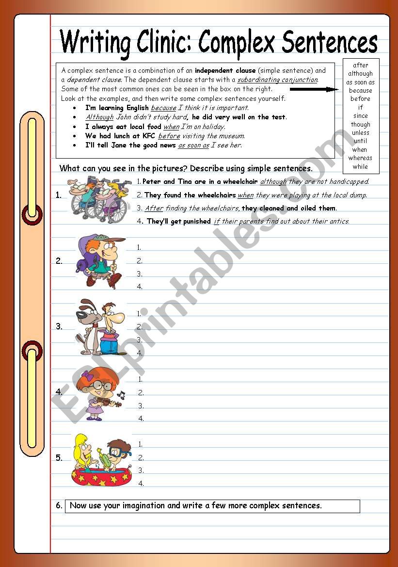 Writing Clinic: Complex Sentences