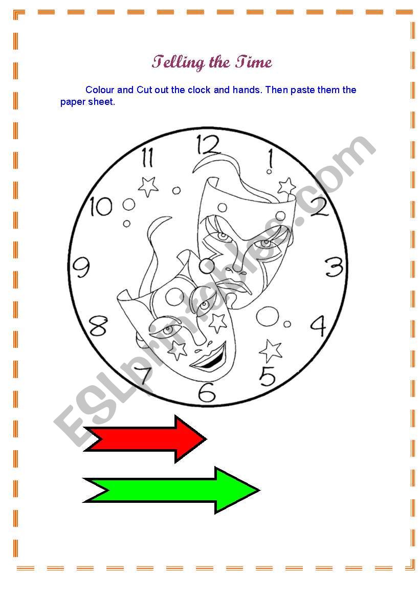 Telling the time ( clock handicraft and exercises)