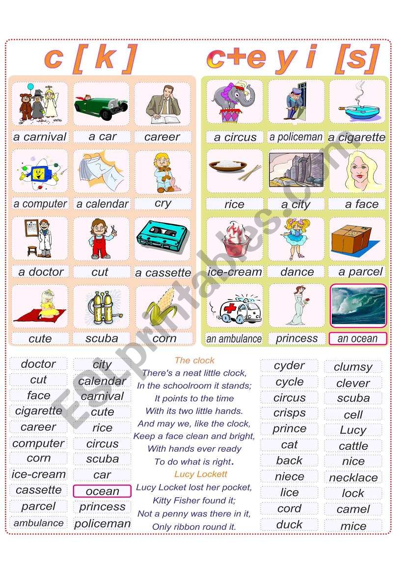 Reading C worksheet