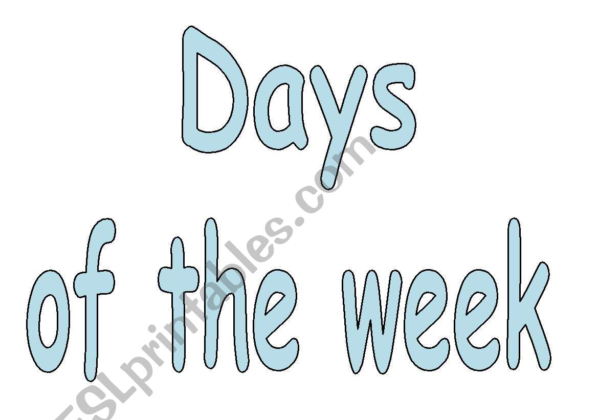 Days of the week worksheet