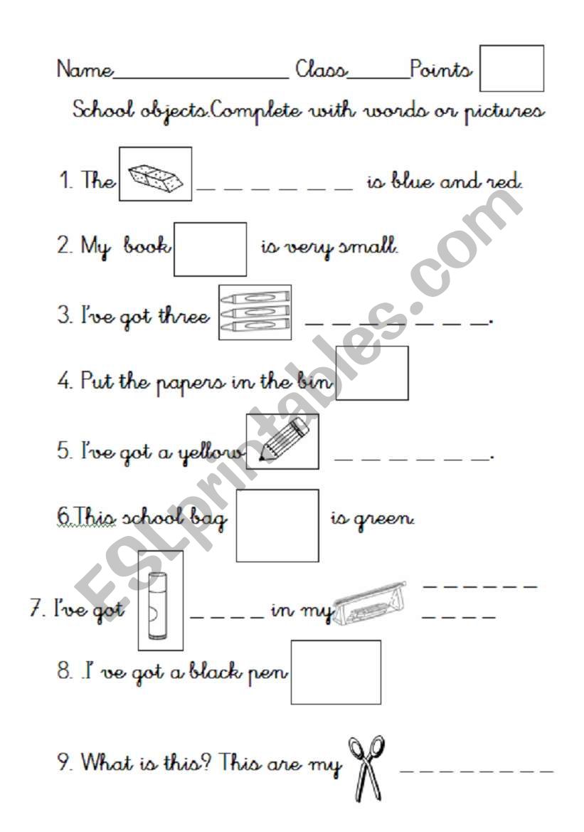 Classroom  worksheet