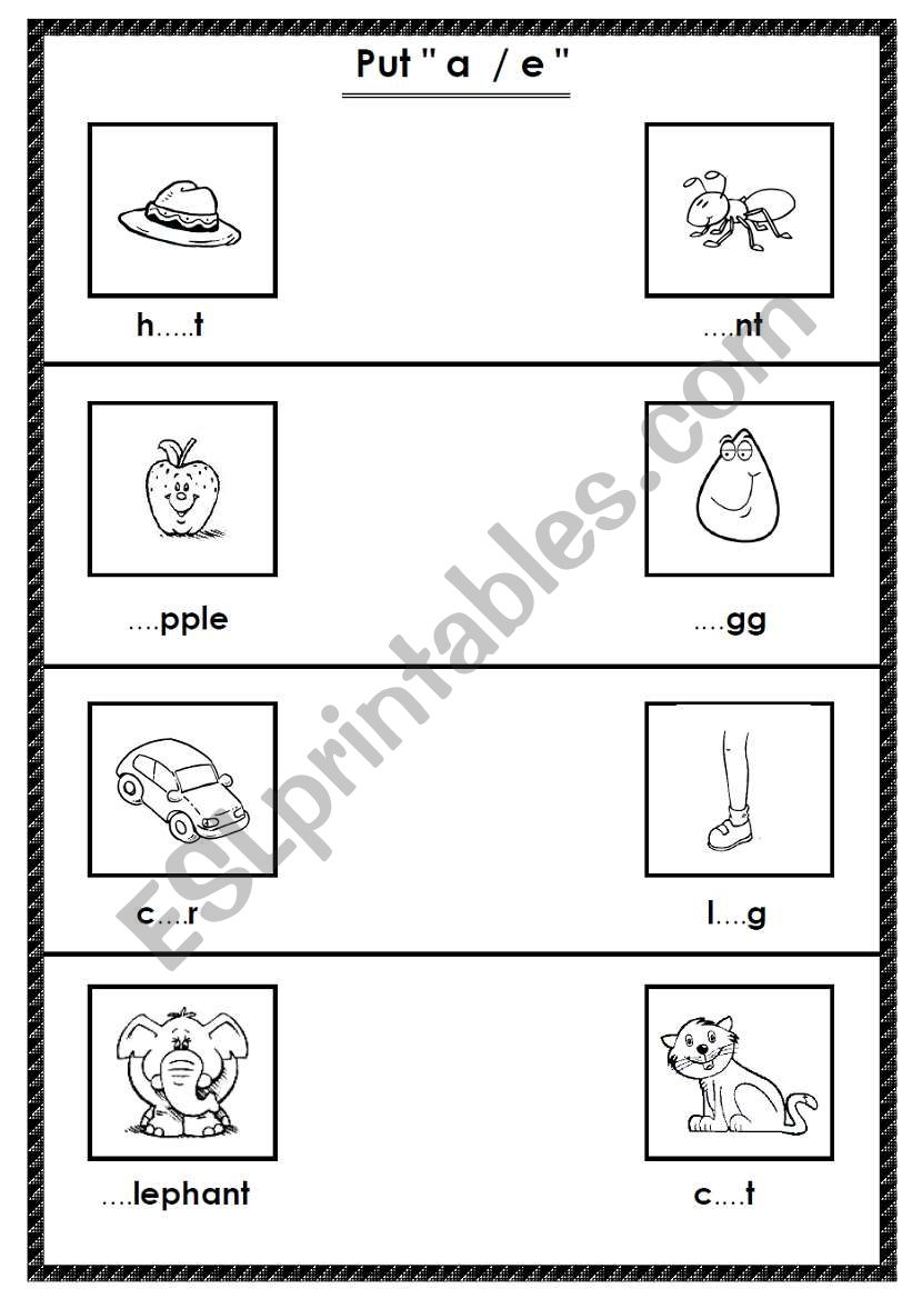 Vowel Descrimination worksheet