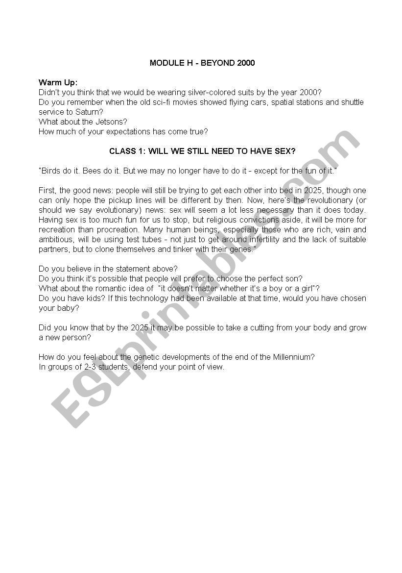 Ideas for conversation in english