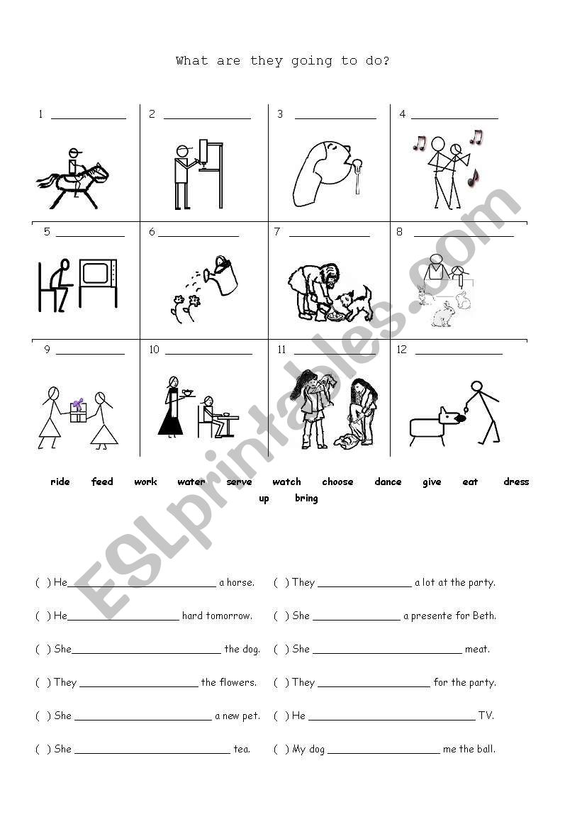 What are they going to do? worksheet