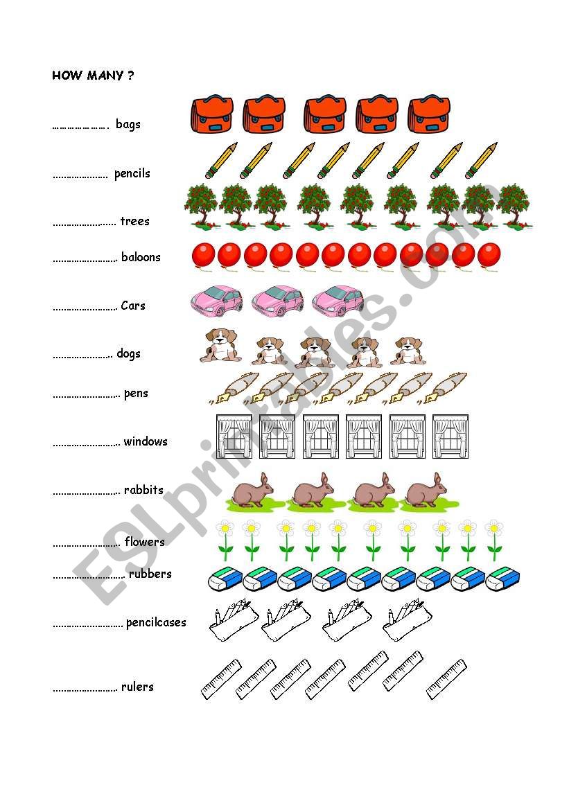 numbers (1-20) worksheet