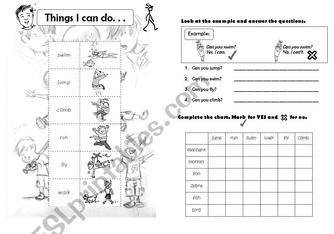 Things I Can Do ... worksheet