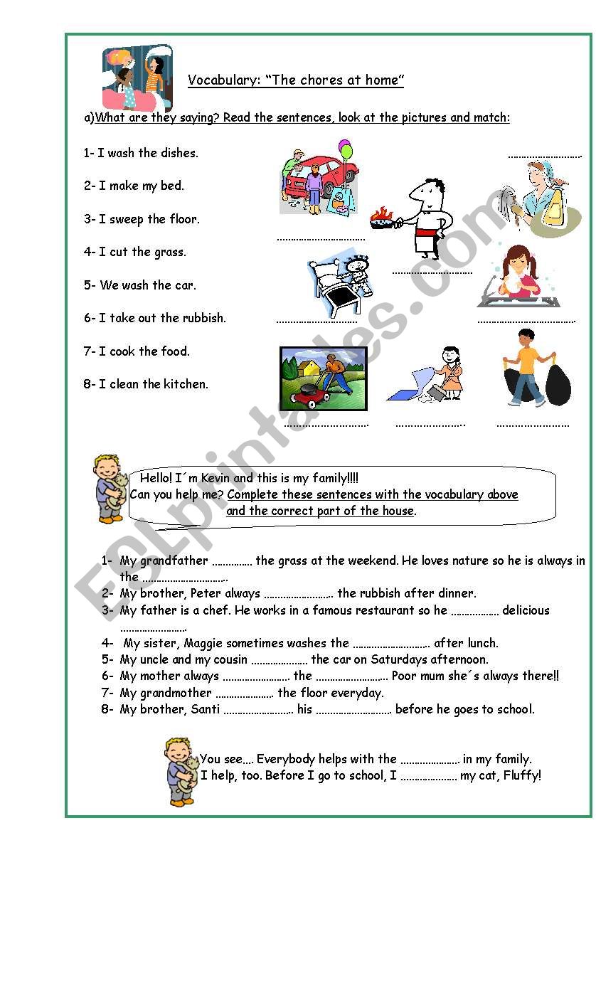 The Chores worksheet