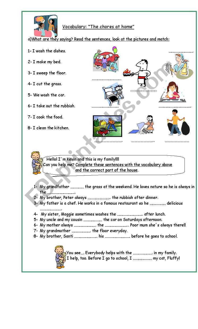 The Chores worksheet