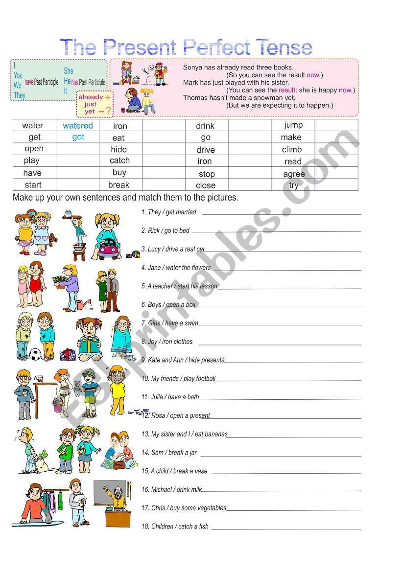 Present Perfect worksheet