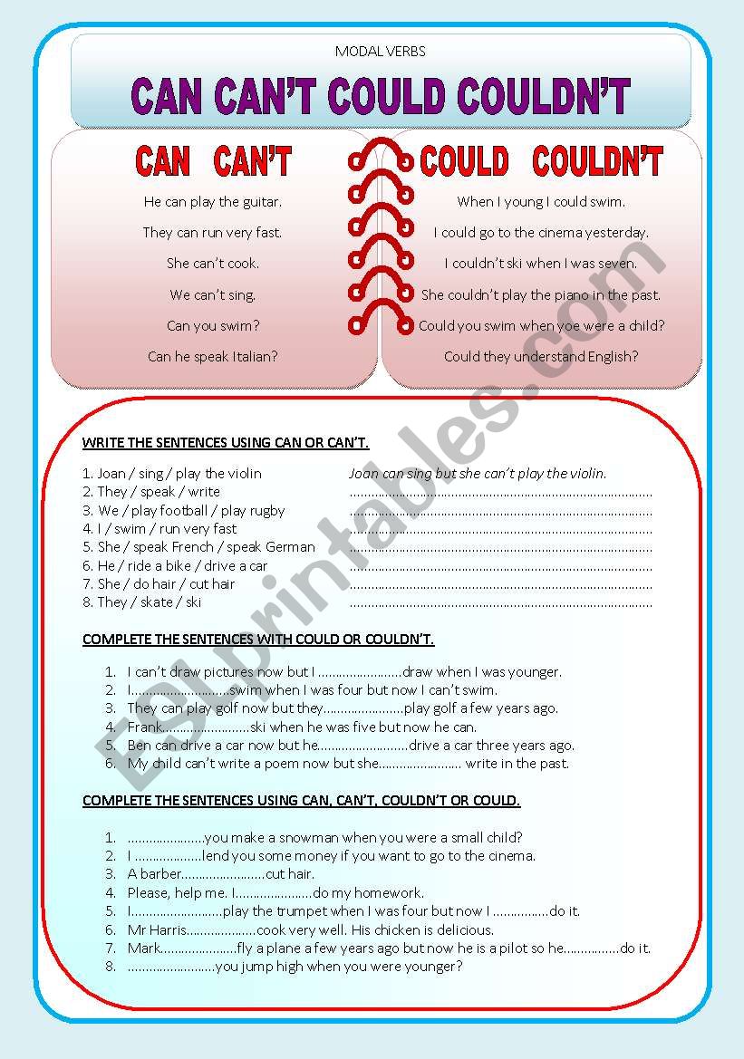 MODAL VERBS  worksheet