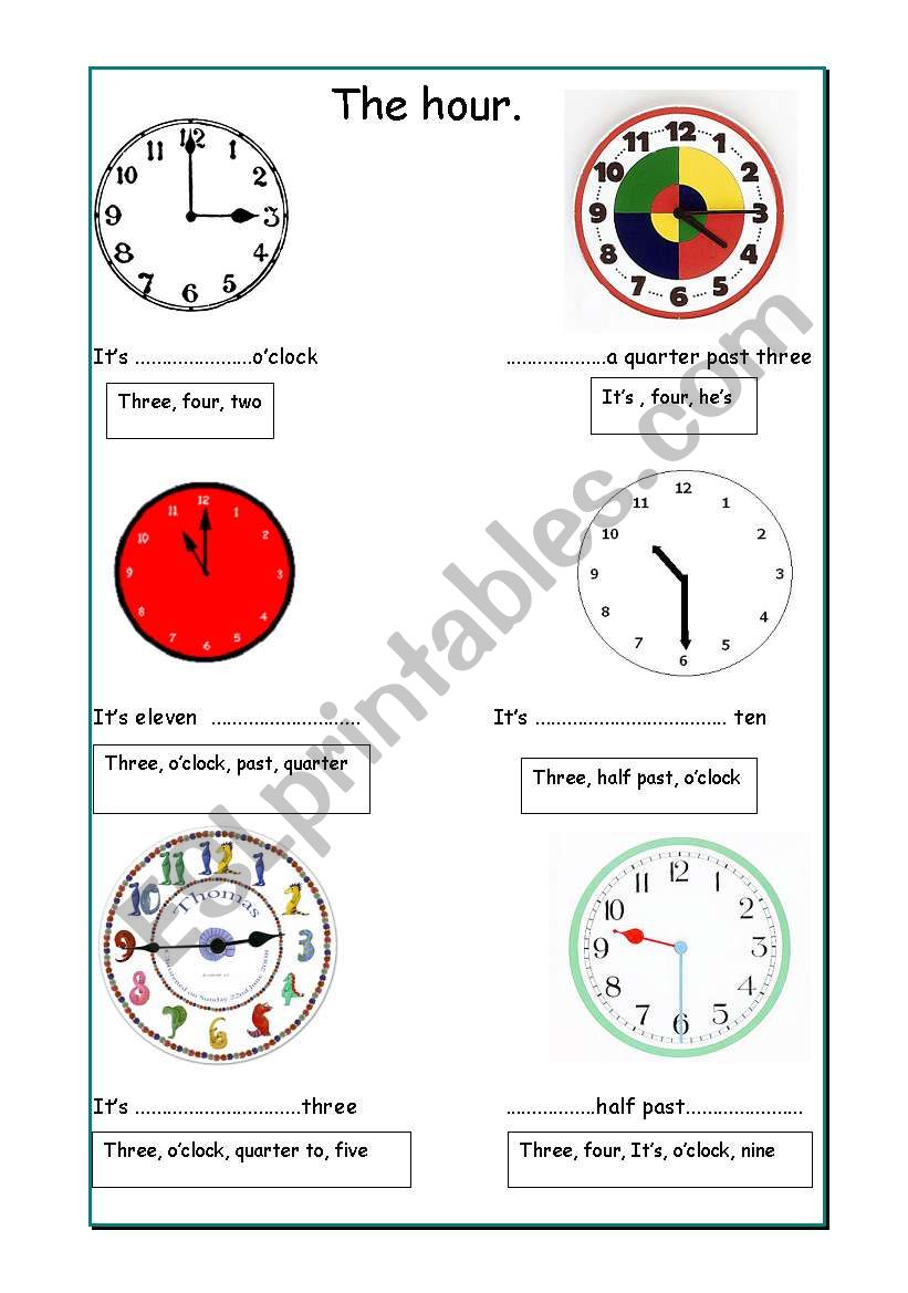 The hours worksheet