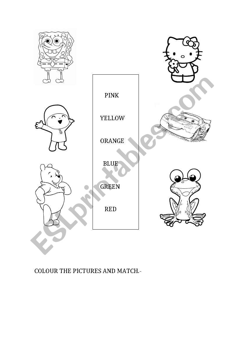 COLOUR AND MATCH worksheet
