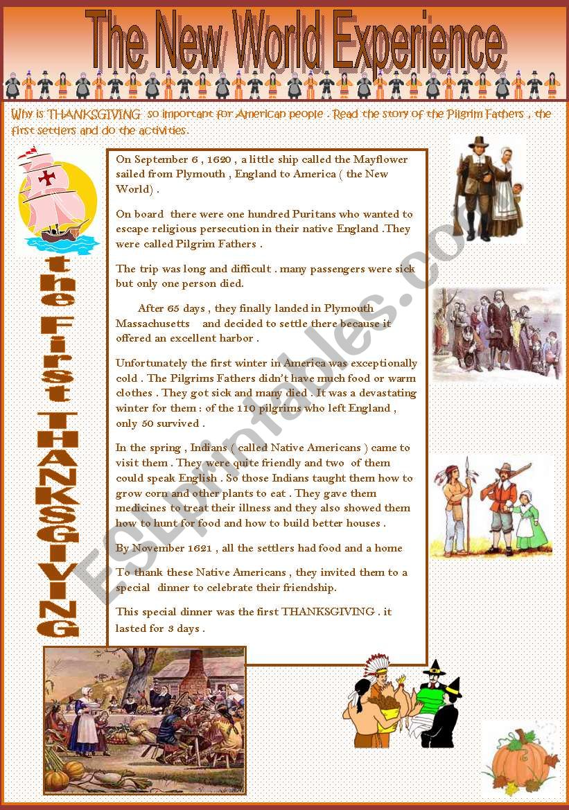 THANKSGIVING - part 2  ( a 2 page document )