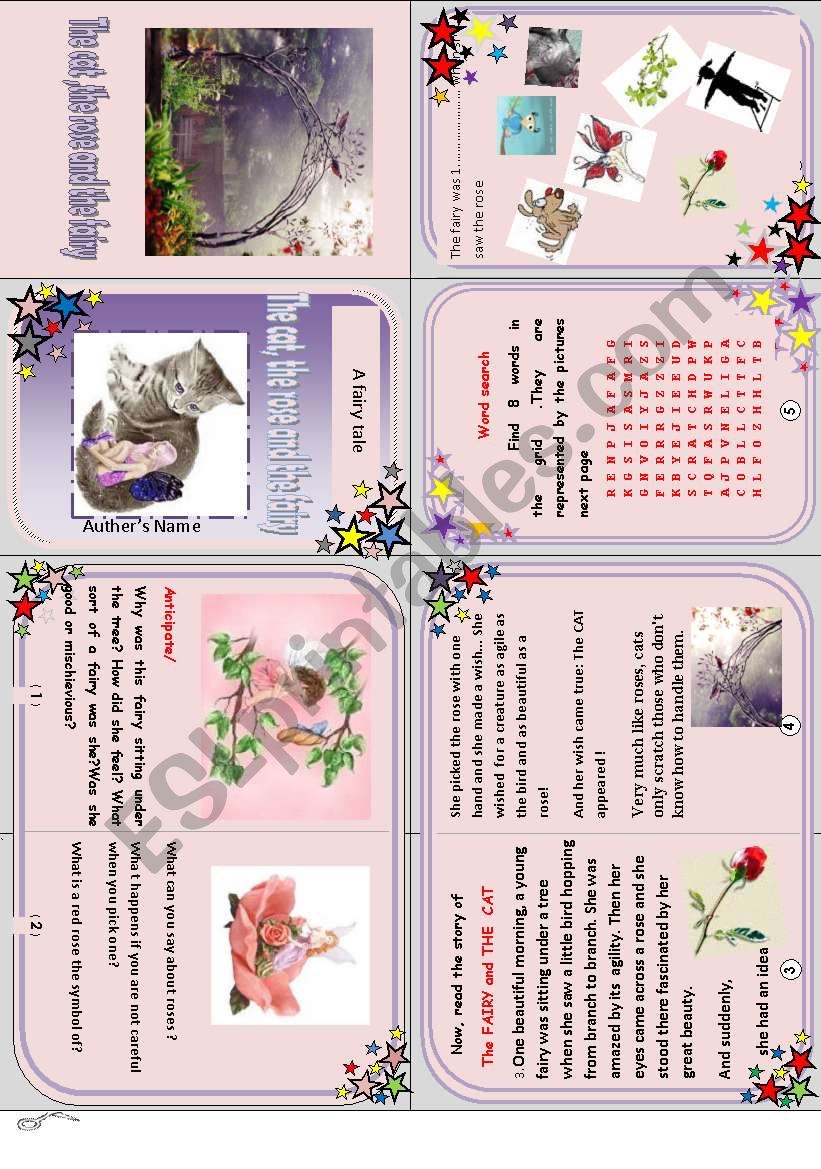 The fairy, the cat and the rose . Another minibook!