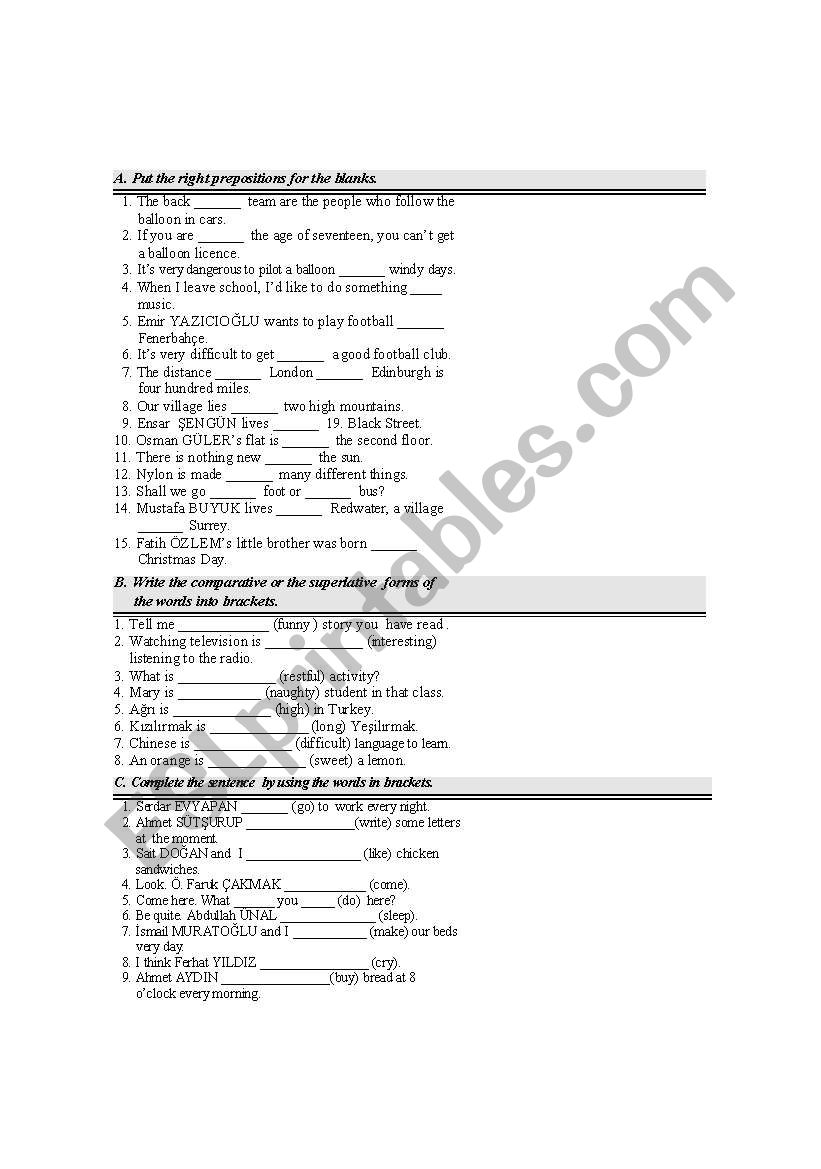 conditionals worksheet