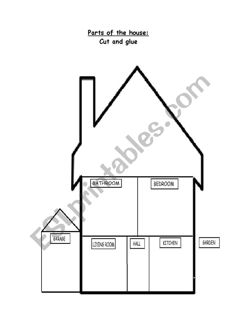 Parts of the House: cut and glue