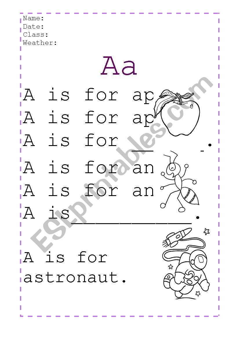 ABC handwriting worksheet