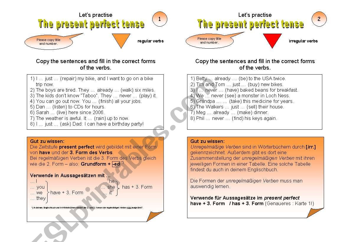 Present Perfect - Practice worksheet