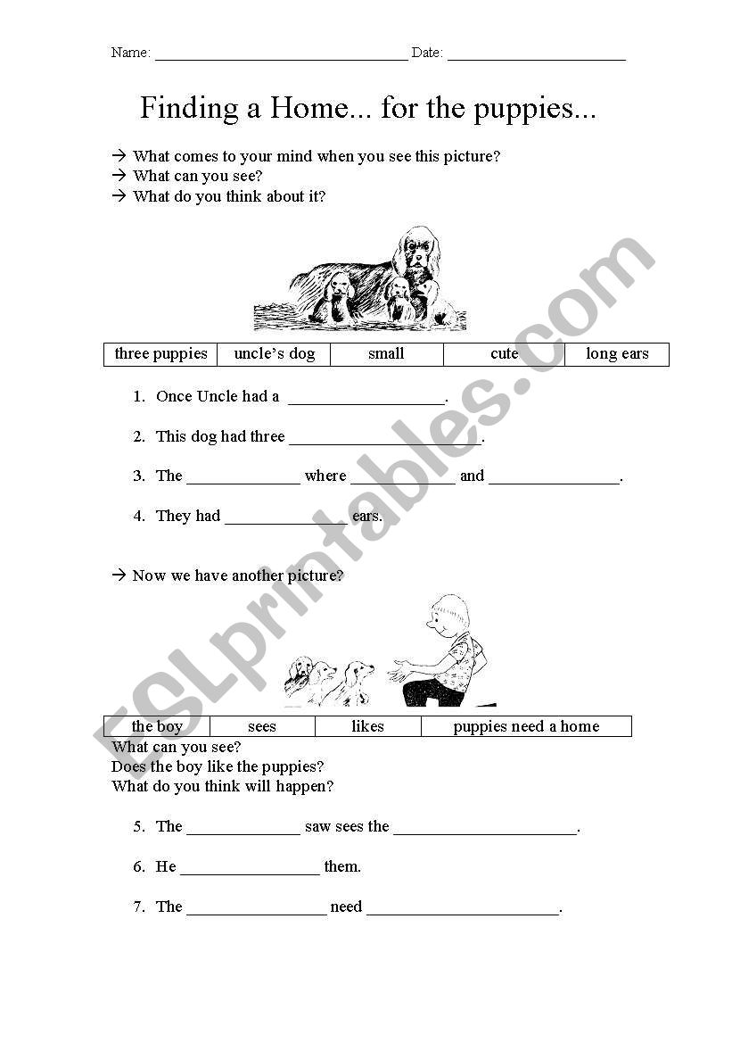 Finding a home... worksheet