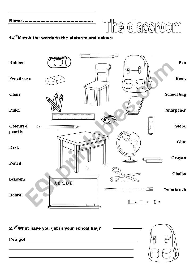 The classroom worksheet