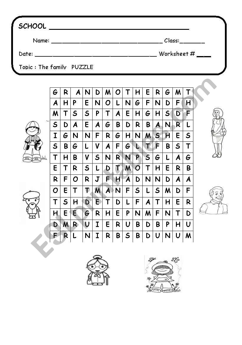 FAMILY PUZZLE worksheet