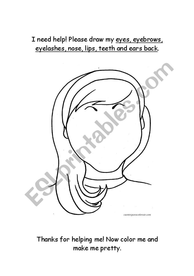 Read and Draw Parts of the Face