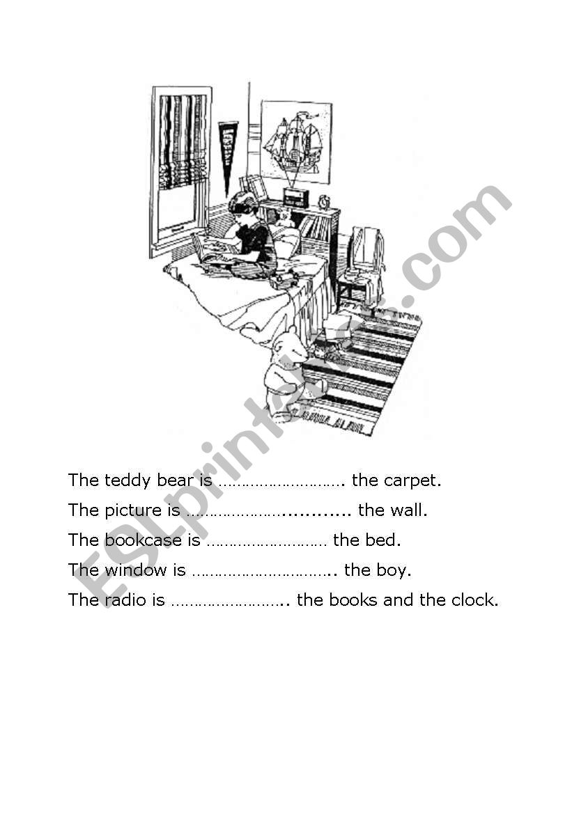 Prepositions of place worksheet