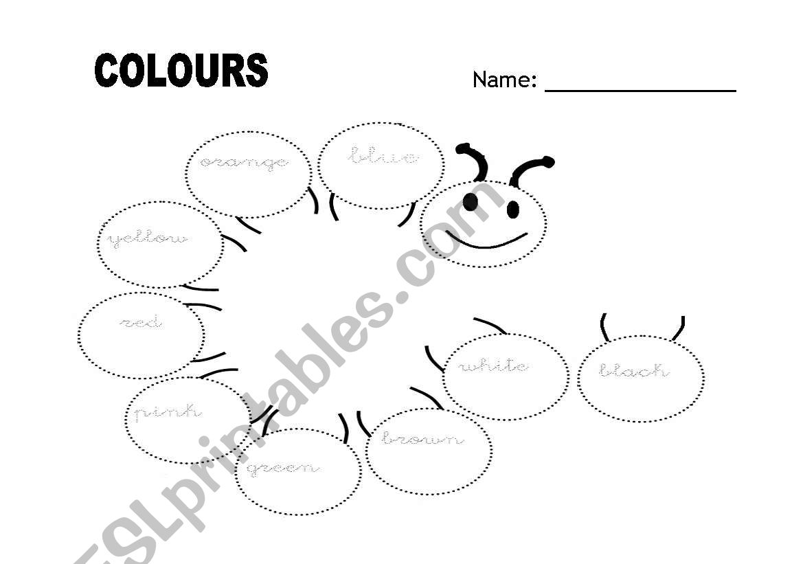 colours worksheet