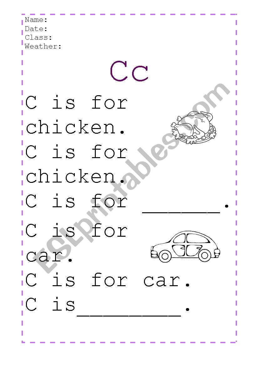 ABC handwriting worksheet