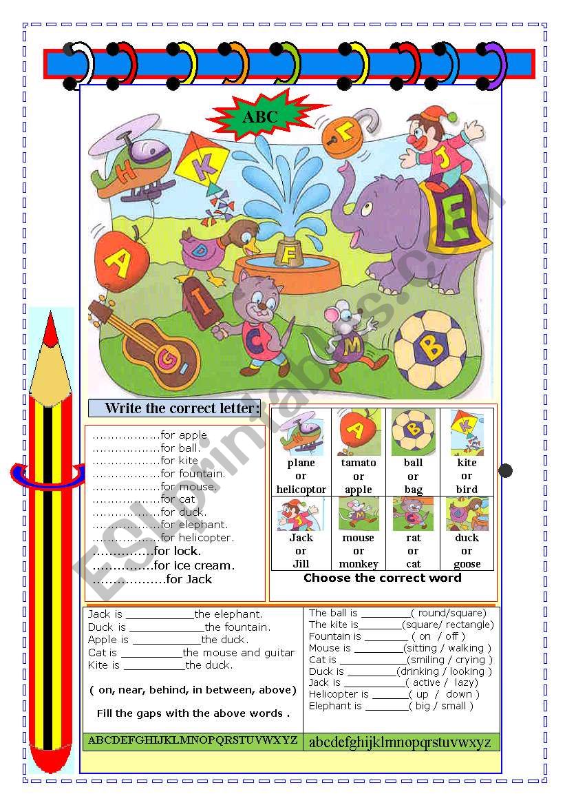 Alphabets worksheet