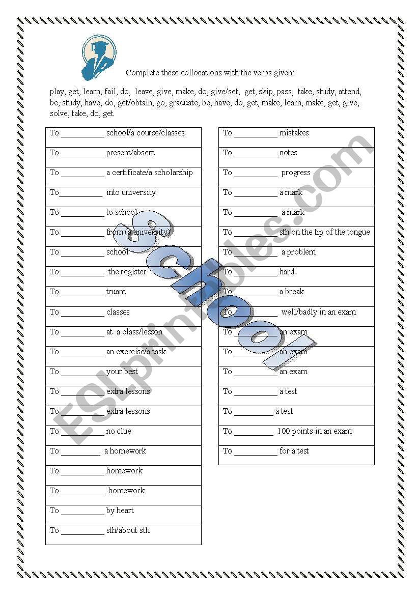activities connected with school
