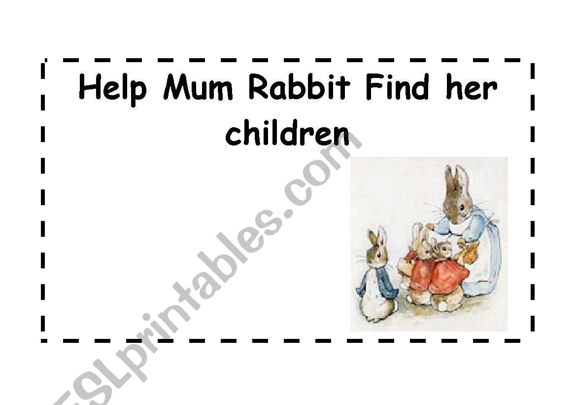 Mum Rabbit worksheet