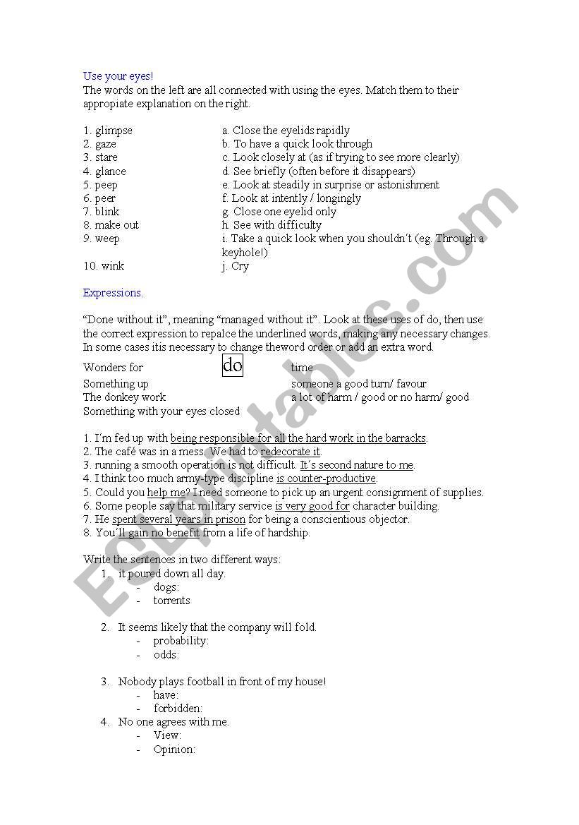 english-worksheets-colloquial-responses