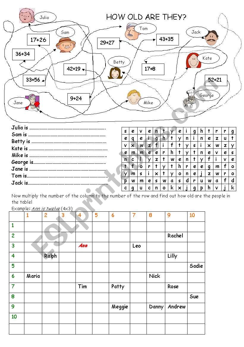 English+Maths- 2 in 1 worksheet