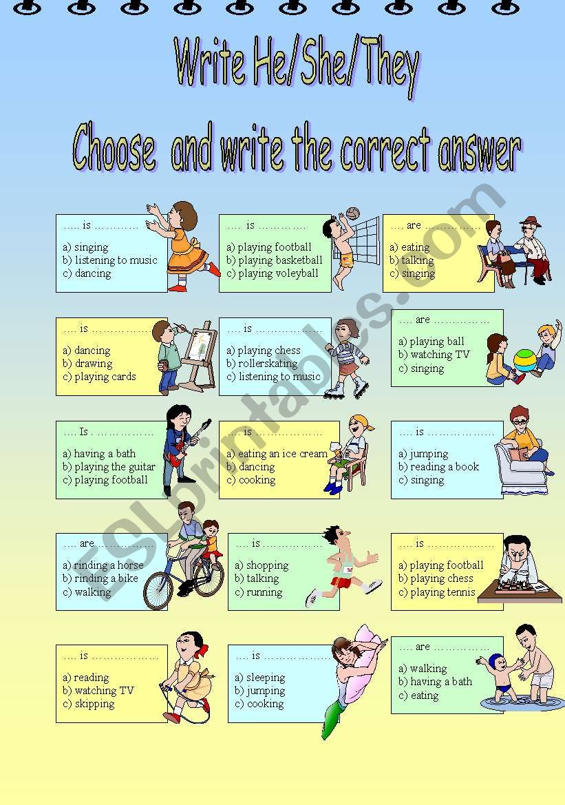PERSONAL PRONOUNS AND PRESENT CONTINUOUS (Part 2)