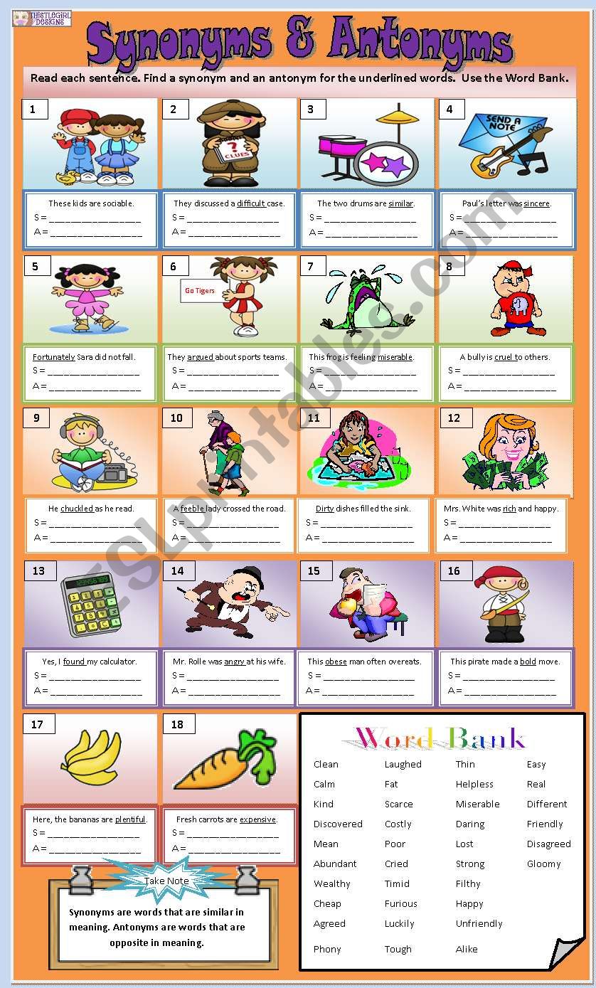 Synonyms Antonyms Homophones Lesson Plans & Worksheets