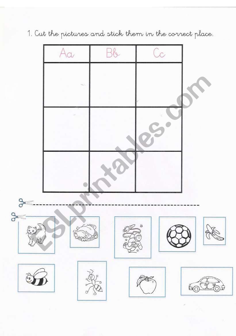 ABC  worksheet