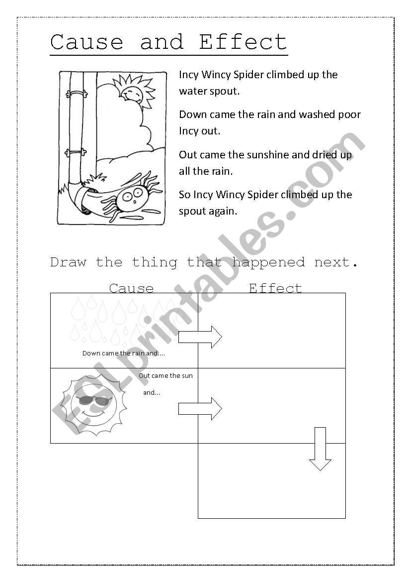 cause and effect worksheet