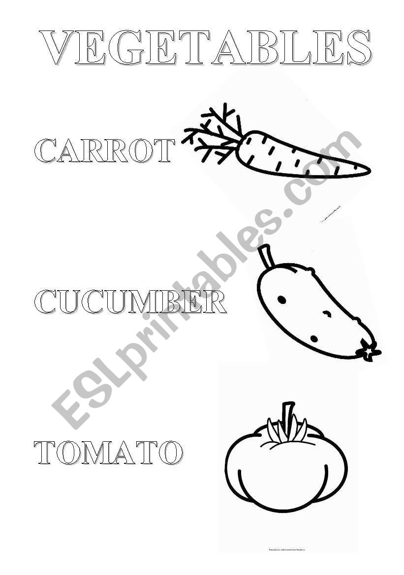 Vegetables worksheet