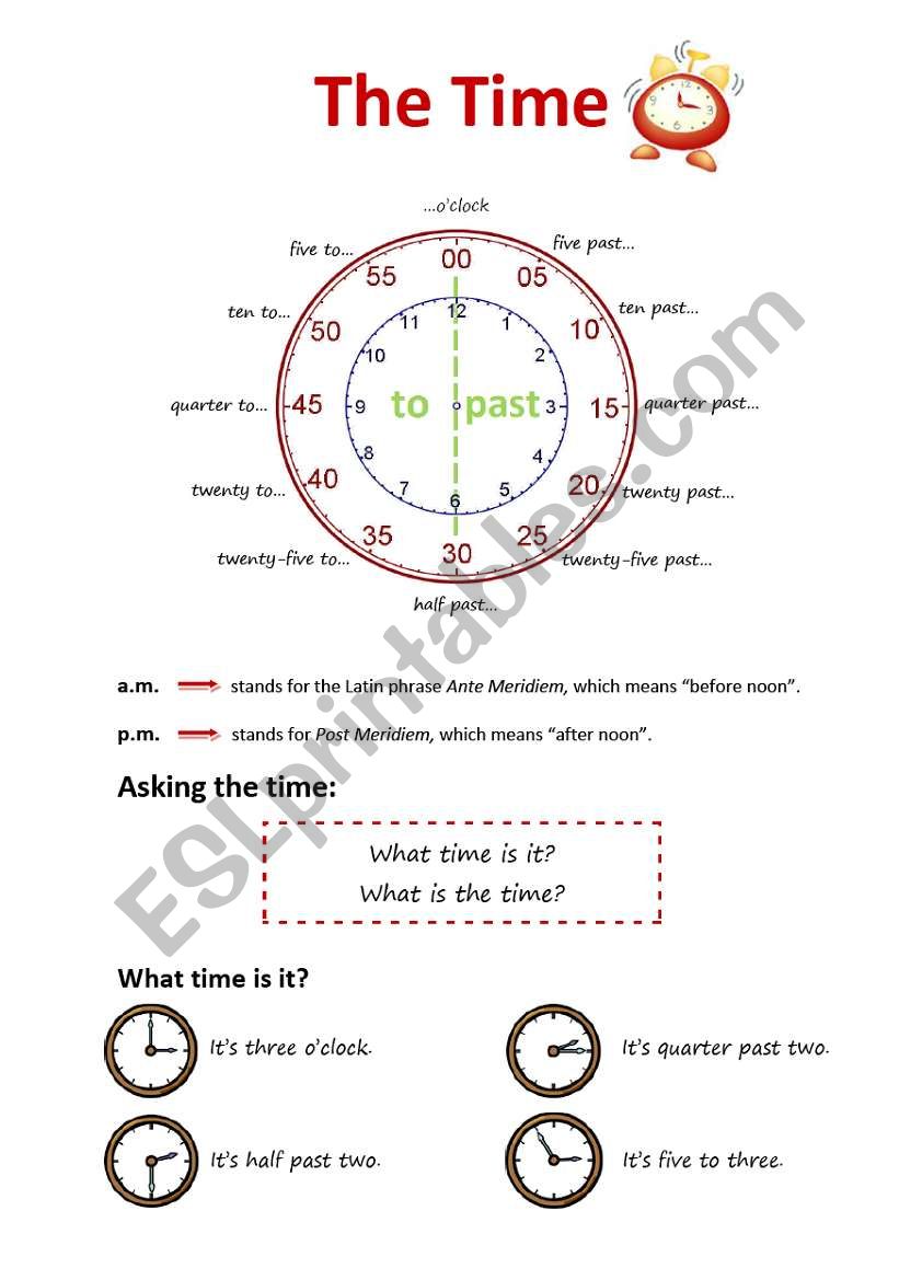 the time worksheet