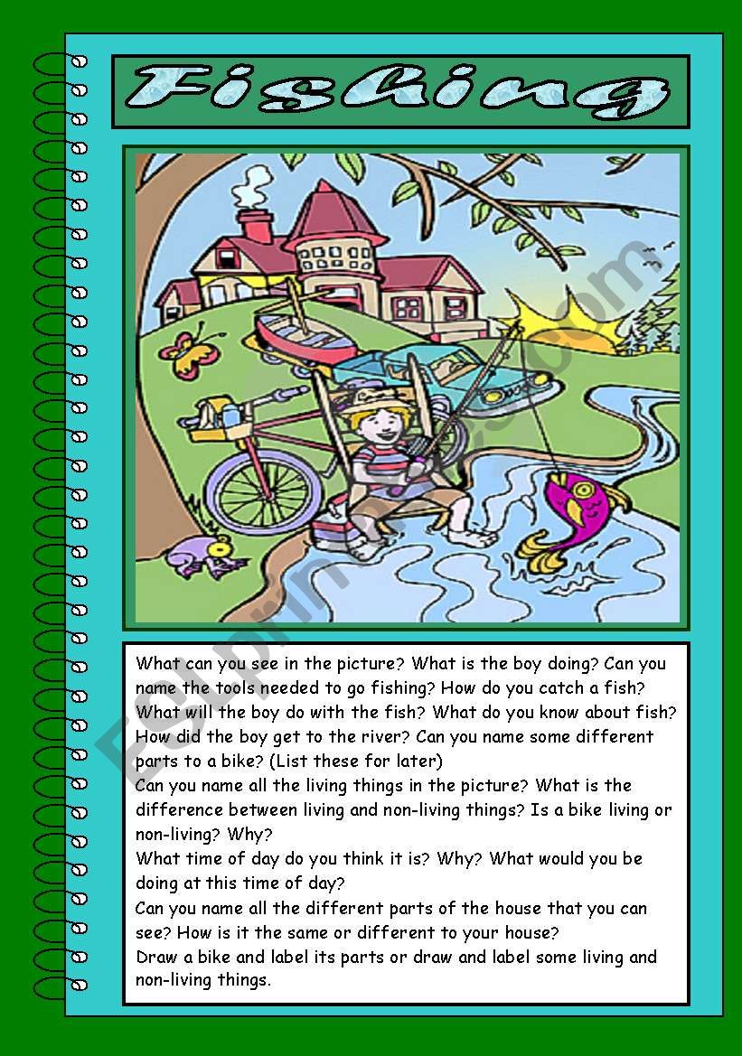 Picture Talk: Fishing worksheet