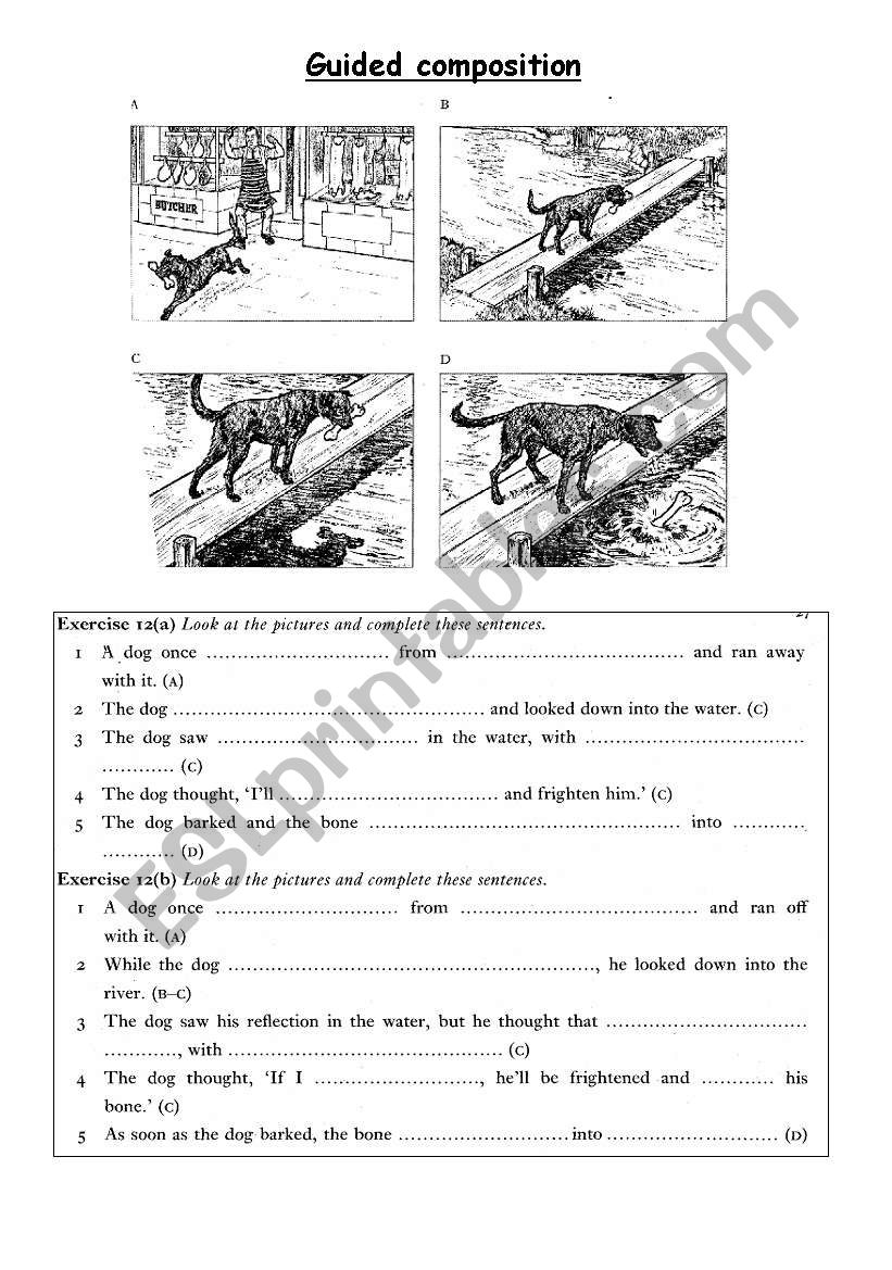 writing a story  worksheet